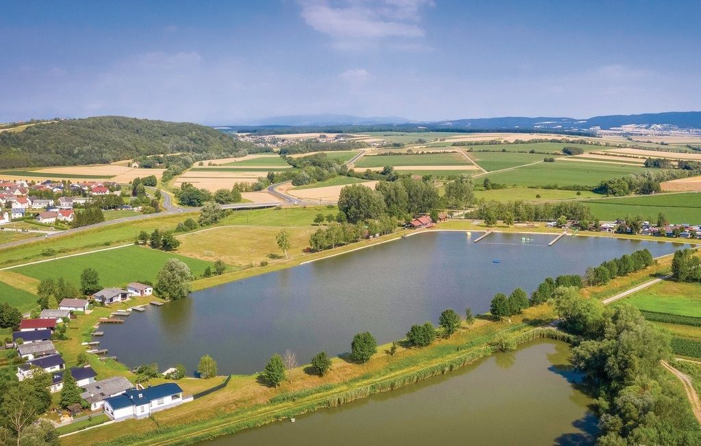 Badesee Burg Luftaufnahme Panorama